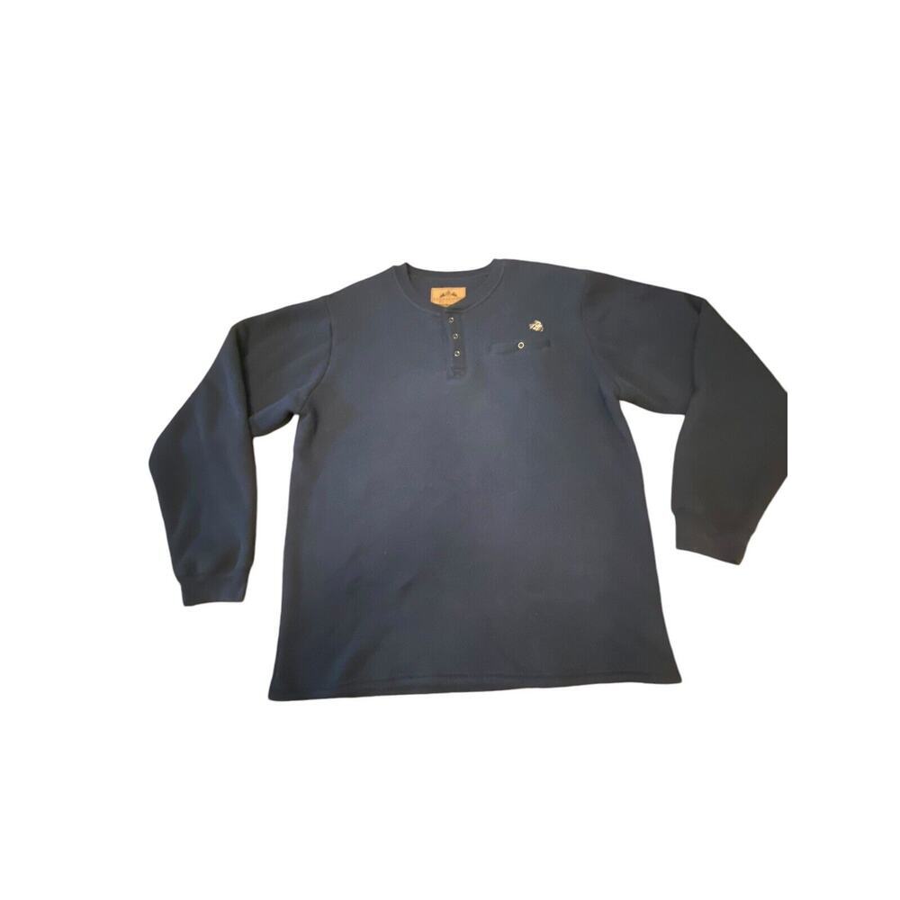 Legendary Whitetail Original Deer Gear Navy Henley Fleece Lined Men’s XL